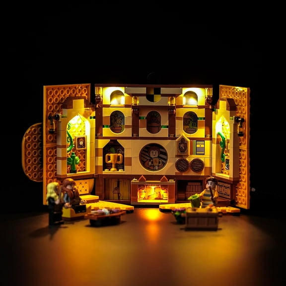 Upgraded Led Light Kit for Lego Hufflepuff House Banner Building Set, Compatible with Lego 76412, Gift Idea for Boys, Girls and Kids (Model Not Included)