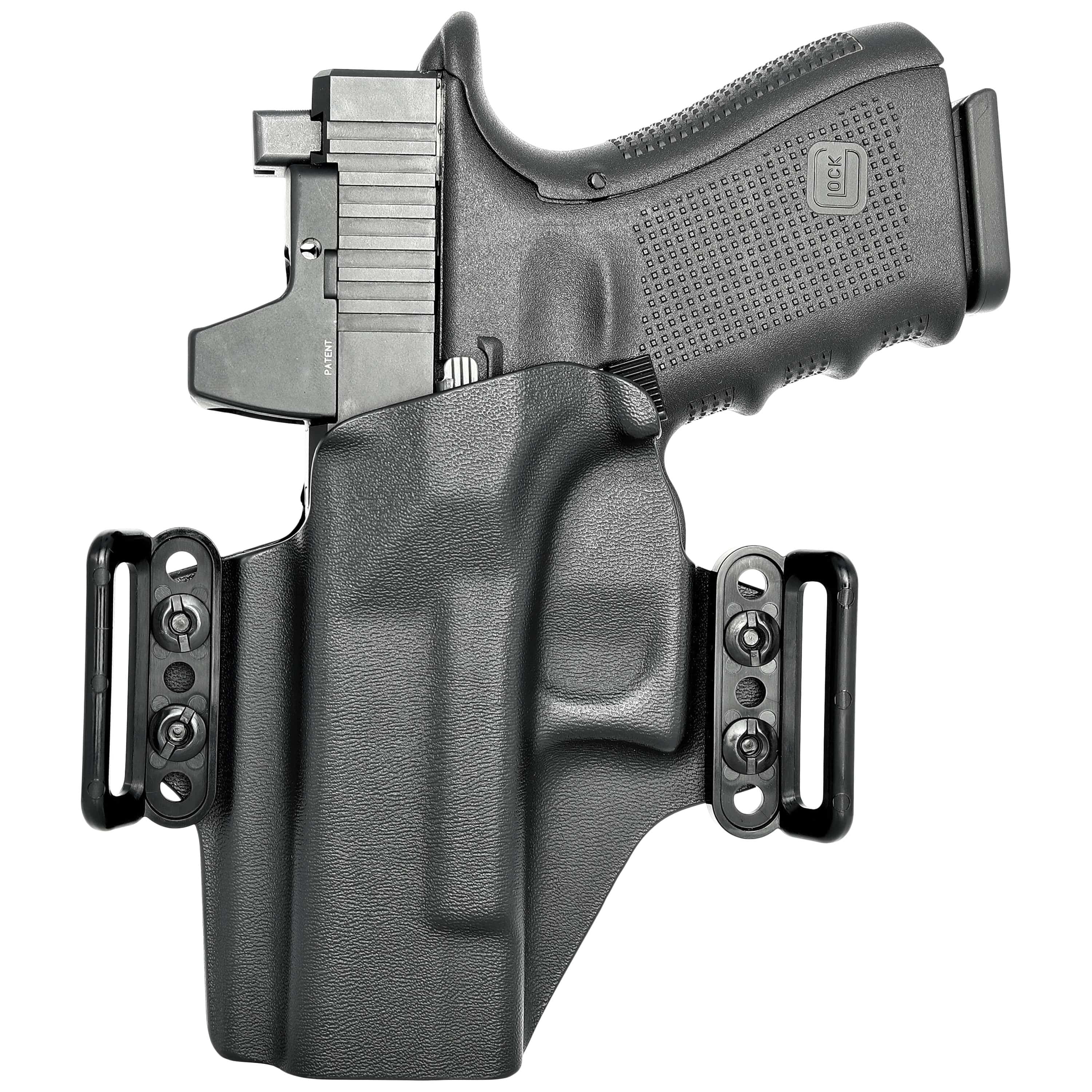 Rounded OWB KYDEX Belt Loop Holster, Ruger Security 9 Compact, Ambidextrous, Bla