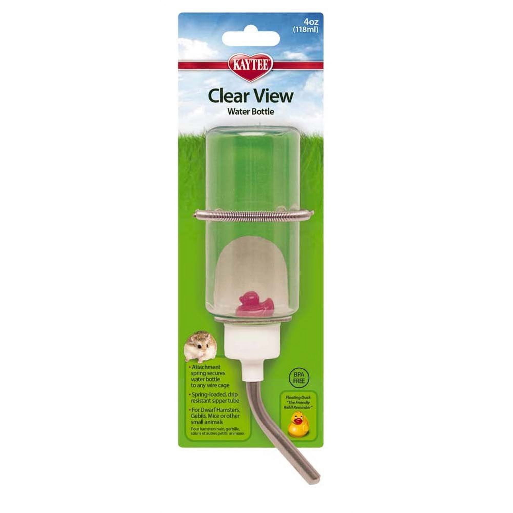 Kaytee Super Pet Clear View Water Bottle for Pet Critters (4 oz)