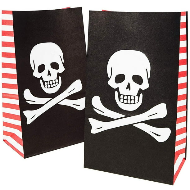 36Pack Pirate Party Favor Goody Bags for Treats and Goodies