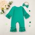 thumbnail image 4 of Staki Valentines Day Baby Girl Outfit Valentines Baby Girl Outfit Newborn Onesie Cute Romper Infant Jumpsuit Valentines Day Clothes 0-18M(Green,12-18 Months), 4 of 9
