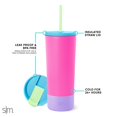 thumbnail image 2 of Vaso aislante, simple, moderno, clásico, de acero inoxidable de 24 onzas, 2 of 6