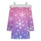 thumbnail image 4 of Puntoco Camiseta con estampado navideño de hombros descubiertos y estilo casual para mujer, 4 of 5