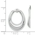 thumbnail image 3 of 14k White Gold Polished Hoop Earring Jackets 14k White Gold Earrings, 3 of 3