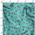thumbnail image 2 of Soimoi Pure Silk Blue Fabric By the Yard - 42 Inch Wide - Leaves Print Fabric - Nature - Inspired Elegance for Apparel and Decor Printed Fabric, 2 of 6
