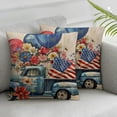 thumbnail image 3 of nygtbtfer Outdoor Pillow Covers Set of 2,Farm Truck USA Flag Decorative Waterproof Throw Pillow Case Retro Soft Cozy Cushion Pillowcases 12x12in, 3 of 7