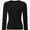 Black, variant on Women's Long Sleeve T-shirts Crew Neck Slim Fit Layered Crop Tops Soft Basic Tee