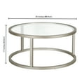 thumbnail image 5 of Evelyn&Zoe Parker 35" Wide Round Coffee Table, Satin Nickel, 5 of 8