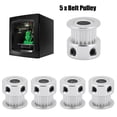 thumbnail image 2 of Polea de Distribución ANGGREK Polea de impresora 3D 20 Dientes 6,35 mm de Diámetro Interior 5 piezas color plata, 2 of 7
