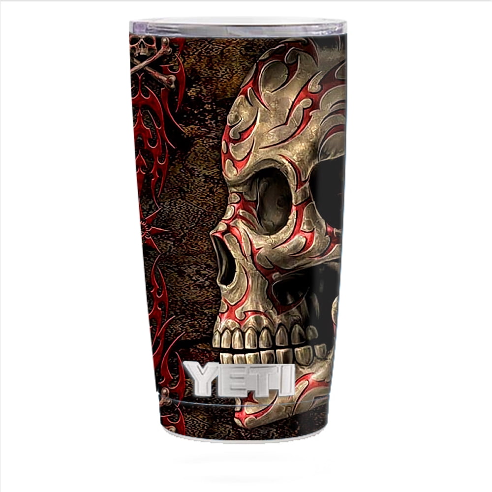 Skin Decal For Yeti 20 Oz Rambler Tumbler Cup Wicked Evil Tribal