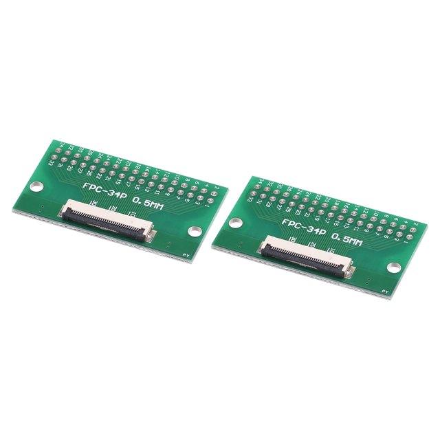 Unique Bargains FPC Converter Board 34P 0.5mm on Socket Side, Back 1.0mm, to DIP 2.54mm 2 Pack