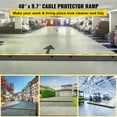 thumbnail image 2 of KFFKFF Wire Cord Cover Ramp, Quadruple Pack with Dual Channels, Rubberized Modular Speed Hump, Capable of Sustaining 11000 LBS Weight, Driveway Rubber Traffic Speed Humps for Cable Protection, 2 of 9