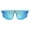 Translucent Blue (Blue Mirror), variant on Men's Shield Sunglasses Flat Top Sporty Fashion Mirror Lens UV400 Clear Gray