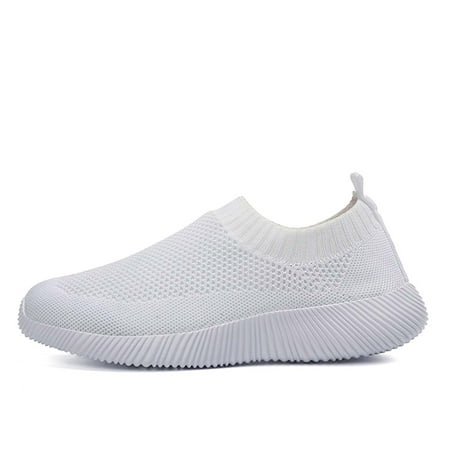 eczipvz Womens Tennis Shoes Women's Mesh Slip On, Slip Resistant Shoes for  Women - Comfort Work or Walking Sneakers 