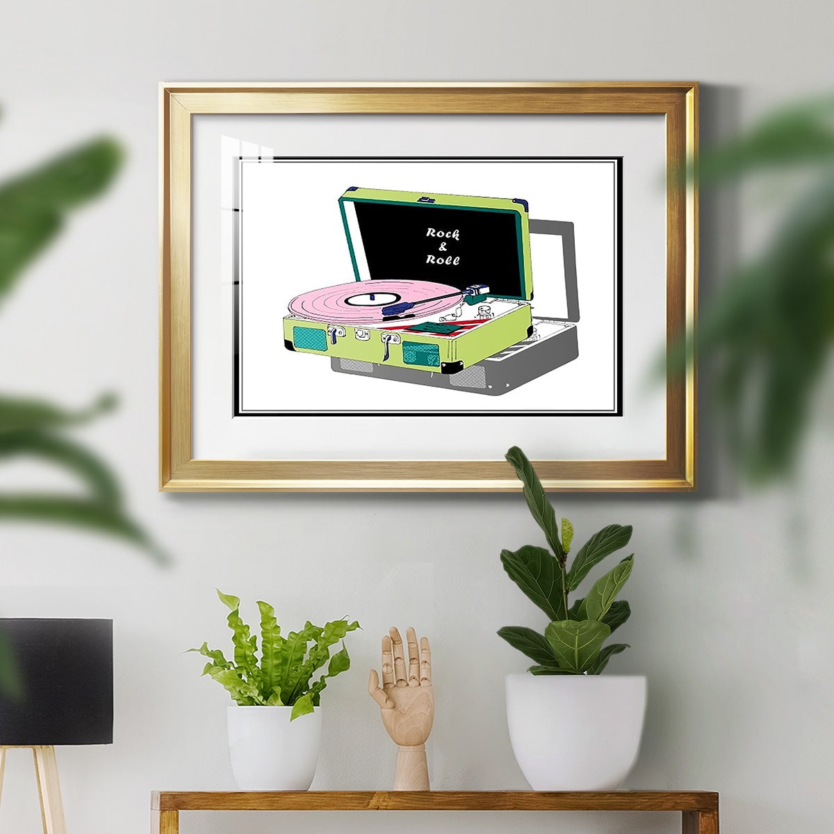 Record Shop II Premium Framed Print - Ready to Hang
