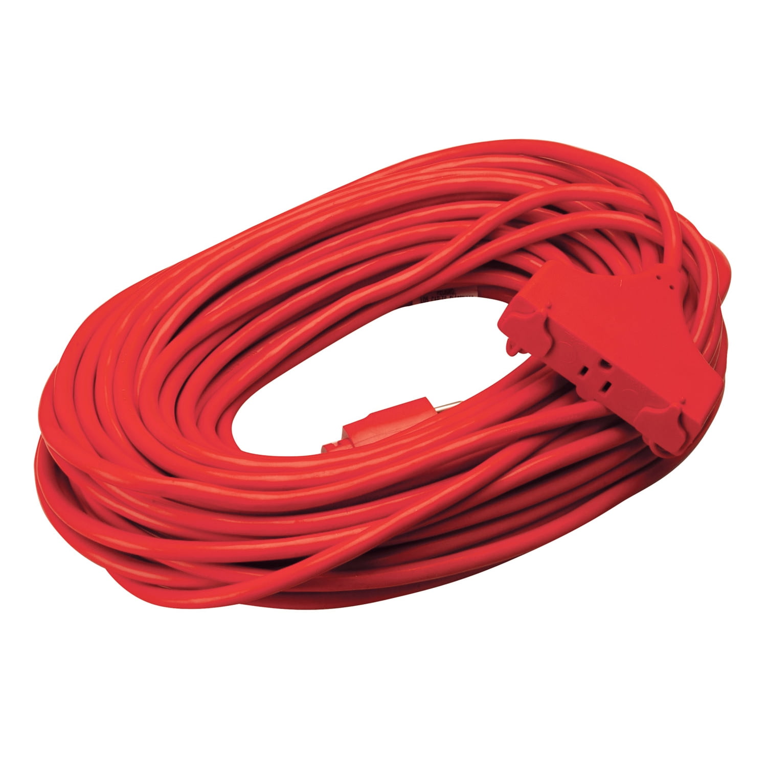 Coleman Cable 4219SW8804 100' 14 3 Red 3-Outlet Round Red Extension Cord by COLEMAN CABLE - SOUTHWIRE