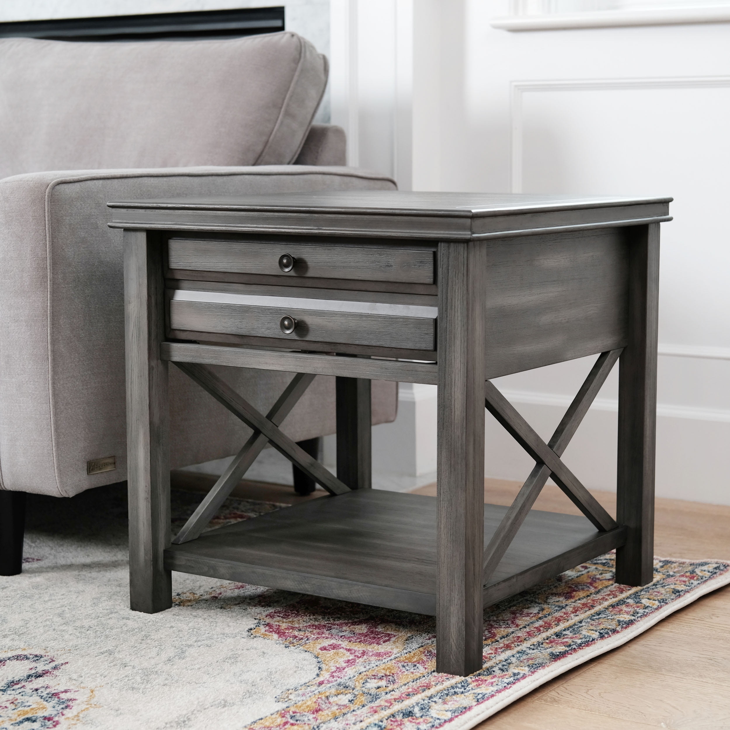 Devon & Claire Felicia Grey End Table