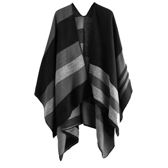 Hontri Women's Fleece Jackets & Coats on Sales, Women Shawl Sweater Knitted Winter Capes Coat Cardigans Women's Coat Red,Black,Gray
