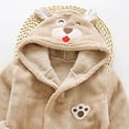 thumbnail image 6 of Hessimy Girls Soft Fabric Robes Plush Hooded Bathrobes Sleepwear For Kids 2-16 Years Warm Fall Winter Toddler Pajamas(Brown,3-4 Years), 6 of 6
