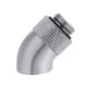 thumbnail image 4 of Hilos G1/4 Rosca de tornillo G1/4 Conector de latón de rotación de codo de 45 grados (Plata) Likrtyny Para estrenar, 4 of 8