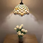 Tiffany Pendant Lights Beige Stained Glass 12-Light LED Bulb Included Fixture