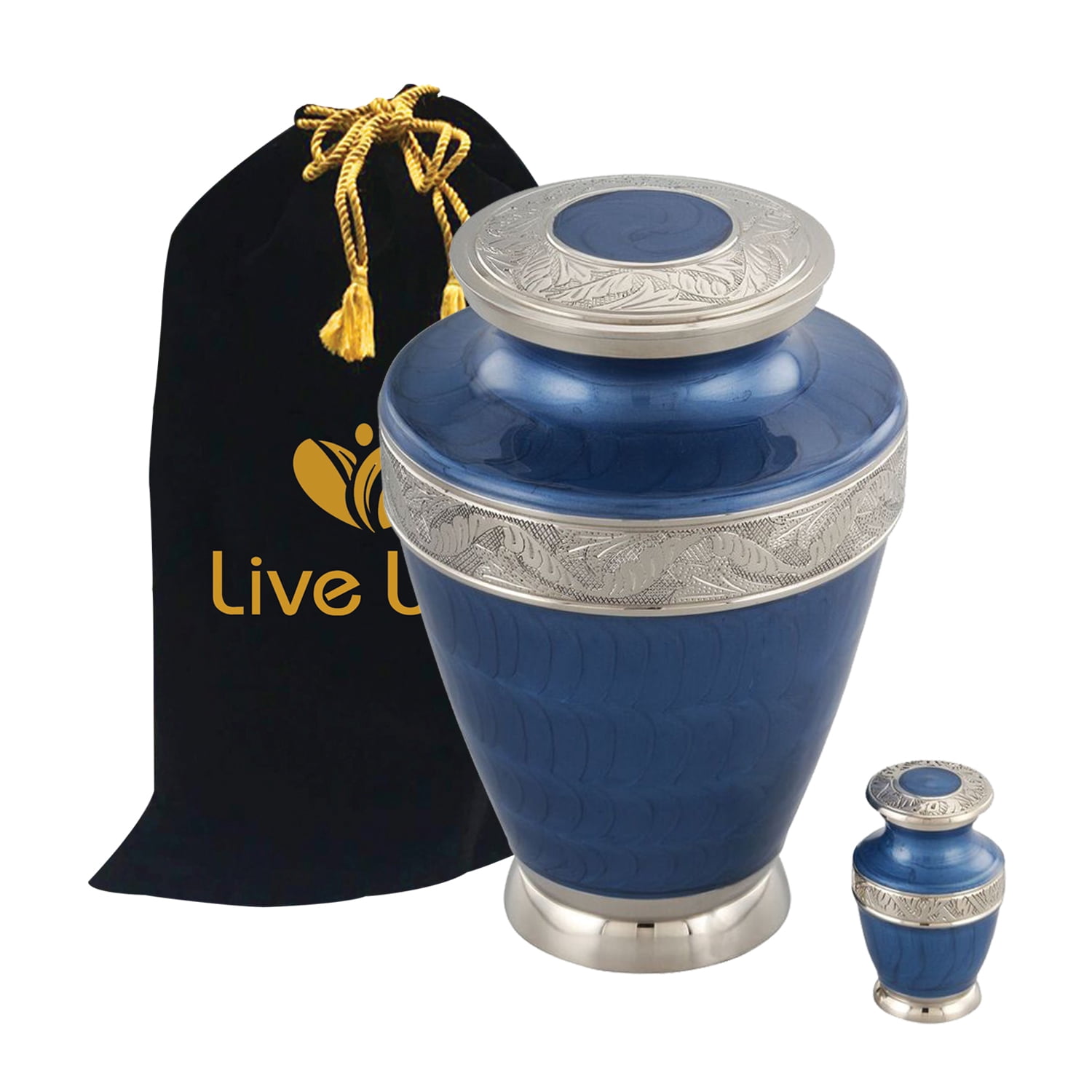 Regalon Cremation Urn Adult Funeral Urn Solid Brass Funeral Urn