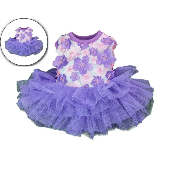 Dvruxg Spring Summer Princess Pet Dress for Rabbits Dog Cat Cute Bunny Decor Dress Skirt Pet Costumes Apparel(Purple)