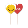 thumbnail image 1 of horrible horrible amarillo lindo hermoso patron de chat en linea  ilustración Palillos de dientes bandera etiqueta de amor selección de pastelitos, 1 of 4