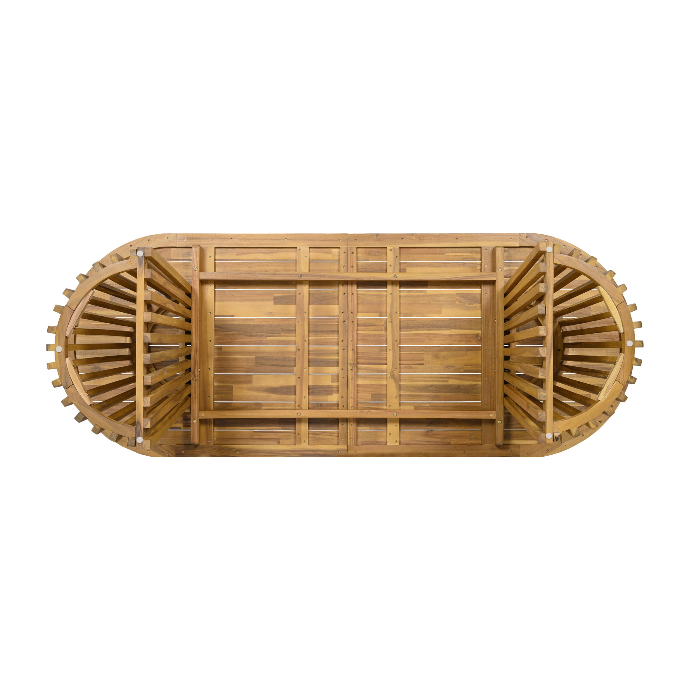 Christopher Knight Home 83" Oval Outdoor Dining Table, Acacia Wood Pedestal Base, Seats 6-8, Teak