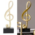 thumbnail image 4 of Resin Music Note Model Decorative Golden Music Note Sculptures For Bookshelf Desktop, 4 of 5