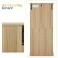 thumbnail image 5 of MDQMD Light Oak Tall Storage Curio Cabinet with 4 Adjustable Glass Shelves and Led Light, Wooden Display Storage Cabinet with Glass Doors for Living Room, 5 of 10
