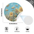 thumbnail image 5 of Round Grid Placemat ,One Sizex6, Round Placemat, PVC Plate Mat，15.4 Inch Non-Slip and Heat Resistant, Table Placemat, Dining Room Placemat Lovely Bees, 5 of 7