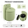 thumbnail image 3 of COOLHUT Vanity Chair, Upholstered Vanity Stool with Storage, Velvet Swivel Accent Chair, No Assembly Small Accent Stool, Makeup Chair for Bedroom, Living Room and Dressing Area, Green, 3 of 13