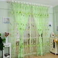 thumbnail image 2 of Window Curtain Panel, Romantic Tulips Window Voile Curtain Creative Floral Translucent Tulle Door Drape Blue 1x2m, 2 of 9