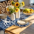 thumbnail image 4 of Beige Octopus Coastal Round 15 Inch Placemats Set of 6, Navy Blue Nautical Ocean Coral HeatResistant Non Slip Place Mats for Dining Table, Wipeable Braided Kitchen Table Mats for Housewarming, 4 of 9