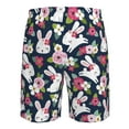 thumbnail image 6 of Naloa Rabbit And Rose Men's Beach Shorts, Surfing shorts, Swim trunks, Quick Dry Swim Trunks for Surfing Beach Fun - Large, 6 of 9
