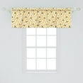 thumbnail image 2 of Ambesonne Lemon Window Valance, Hand Drawn Fresh Citrus Fruits Pattern Organic Farmland Illustration, Curtain Valance for Kitchen Bedroom Decor with Rod Pocket, 54" X 18", Dark Green Earth Yellow, 2 of 3