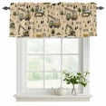thumbnail image 2 of 2 Pack Valances for Windows, Cartoon Tractor Window Valances for Living Room/Bedroom/Bathroom, Cute Digger Shovel Truck Car Khaki Light Filtering Kitchen Curtain Valance Window Treatment 54"W x18" L, 2 of 9
