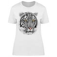 thumbnail image 1 of Design Of White Tiger Pink Nose T-Shirt Women -Image by Shutterstock, Female XX-Large, 1 of 2