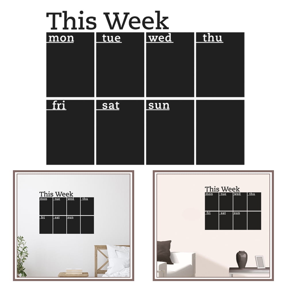 LITINKIMI Black Chalkboard Wall Calendar Sticker for Easy Planning 3Pcs