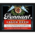 thumbnail image 2 of Vintage Booze Labels 24x20 Black Modern Wood Framed Wall Art Titled - Pennant Lager Beer, 2 of 6