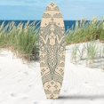 thumbnail image 2 of Outdoor Mermaid Surfboard Wall Art – Weatherproof PVC – Coastal Mermaid Sign for Beach House or Pool Area – Nautical Ocean Accent, Sand 5ft, 2 of 8