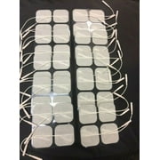 40 Electrode Pads Tens EMS Machine Units 2x2Inch White Cloth BULK