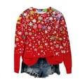 thumbnail image 5 of Jsaierl Christmas Fleece Sweatshirts for Women Plus Size Christmas Graphic Sweatshirt Loose Fit Pullover Sweater Tops Crewneck Holiday Long Sleeve Shirts Christmas Gifts, 5 of 6