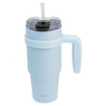 thumbnail image 1 of Termo Doble Pared Ambient 21 hermético con Asa y popote acabado mate Azul claro 600 ml, 1 of 6