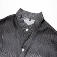 thumbnail image 3 of Blusa y camisa de manga larga con cuello alto para hombre, blusa de poliéster con estampado de botones y degradado, a la moda, para hombre, 3 of 7