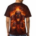 thumbnail image 6 of LAOLIUSN Men’s 3D All-Over Print Skull Graphic T-Shirt, Short Sleeve Crewneck, Stretch Polyester-Spandex Tee, S-4XL, 6 of 8