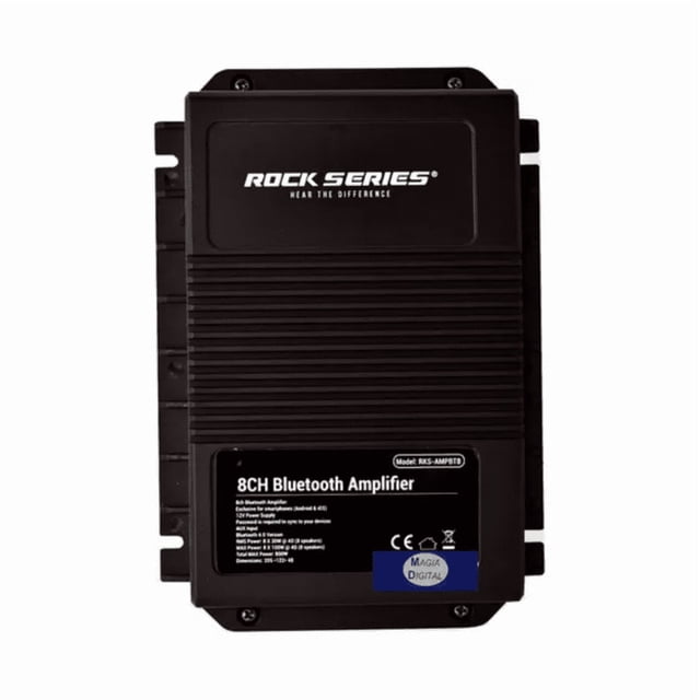 AMPLIFICADOR 6 CANALES BLUETOOTH SMARTPHONES 800W ROCK SERIES