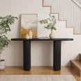 thumbnail image 5 of Techmilly 60" Extra Long Solid Wood Sofa Console Table,Black, 5 of 6