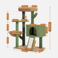 thumbnail image 3 of Demi Bonn 41" Cat Tree Cute Cactus Cat Tower with Sisal Covered Scratching Post and Cozy Condo for Indoor Cats, Cat Climbing Stand with Soft Hammock, Green, 3 of 7